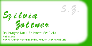 szilvia zoltner business card